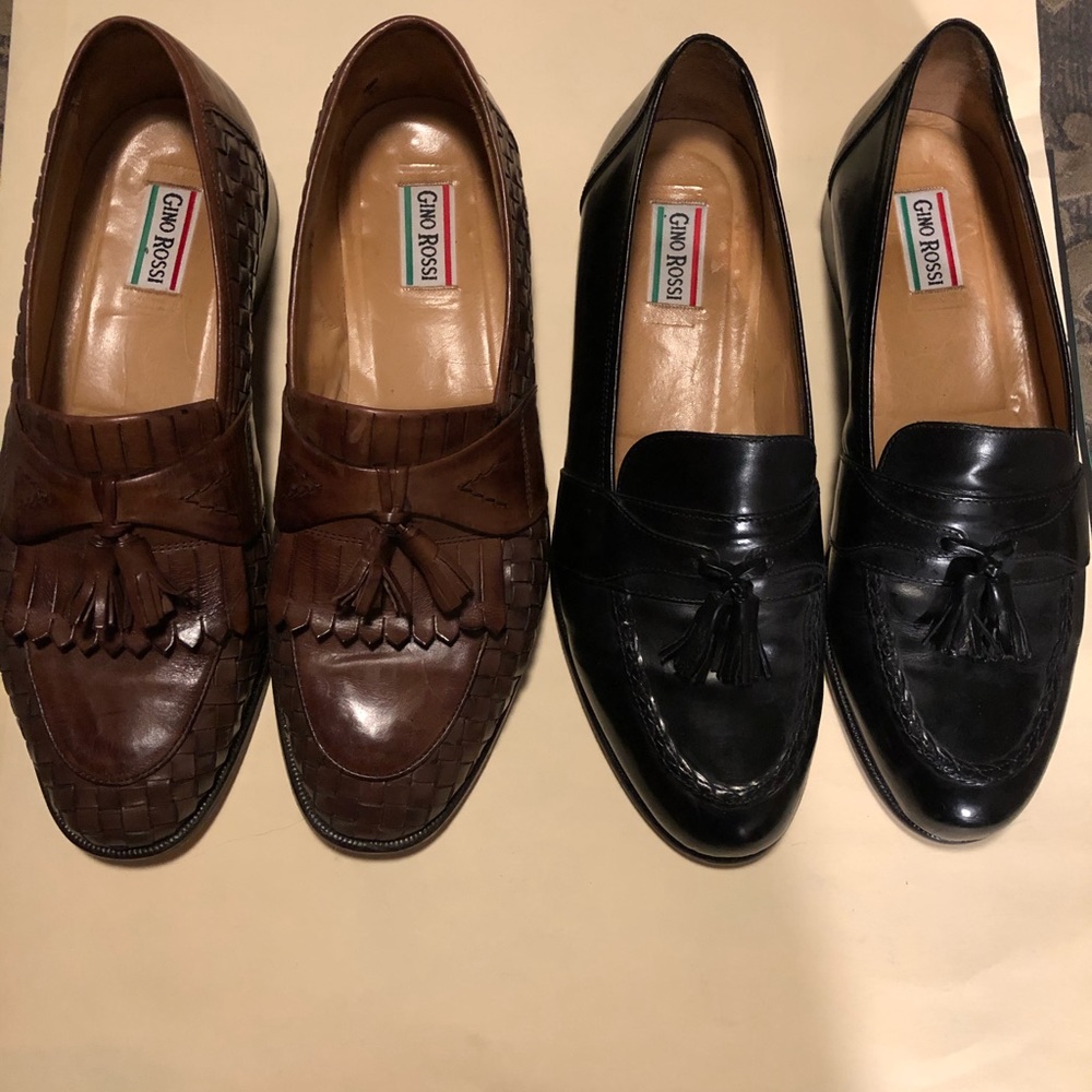 2 Pair Gino Rossi dress shoes